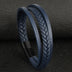 Vintage Leather Rope Braided Bracelet Ethnic Style Magnetic Snap Men's Bracelet
