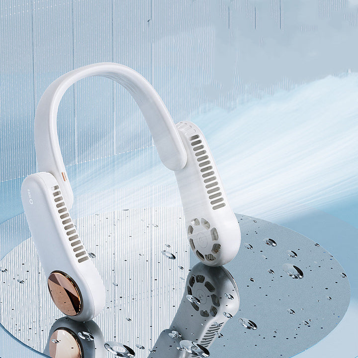 Mini Personal Hanging Neck Fan USB Rechargeable Wearable Portable Neckband Summer Sports Fan Household Silent Fan Radiator