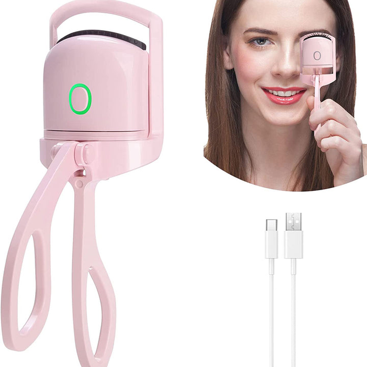 Eyelash Curler Portable Electric Heated Comb Eye Lash Long Lasting Eyelashes Curls Thermal Eyelash Curler Makeup Tools Heated Eyelash Curlers,Rechargeable Electric Eyelash Curler,Handheld Eyelash Heat