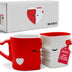 - Coffee Mugs/Kissing Mugs Bridal Pair Gift Set for Weddings/Birthday/Anniversary with Gift Box (Red)
