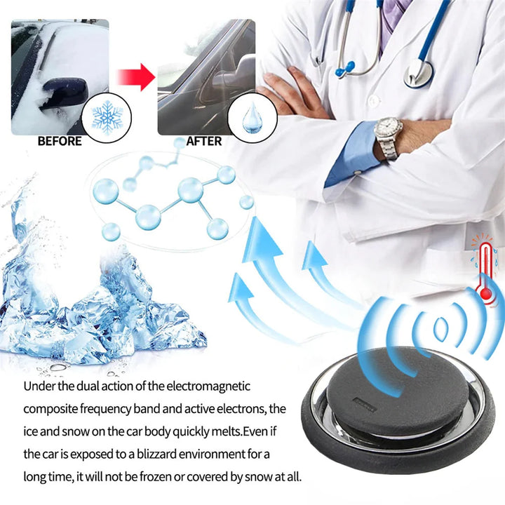 1PCS Electromagnetic Snow Removal Device Car Deicing Instrument Car Snow Removal Molecular Interference Efficient Defrosting
