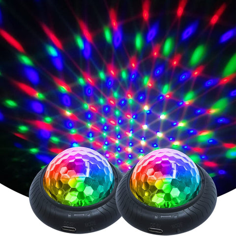 Disco Party Light Night Light 2 in 1 Flashes with Music Sound Activated Multicolor Disco Ball Rechargeable Battery Operated Mini Disco Ball…
