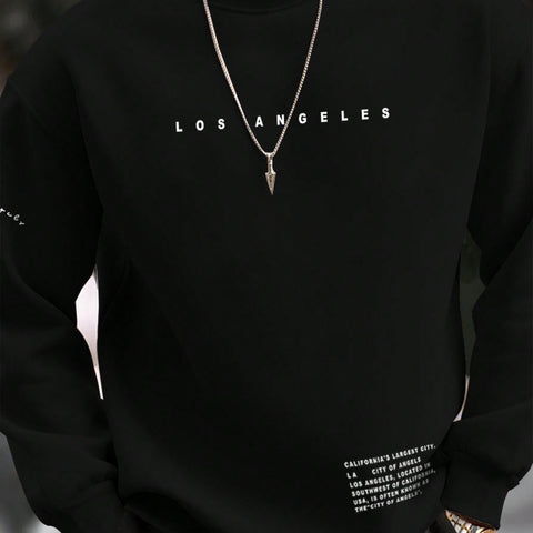 Manfinity Men Slogan Graphic Sweatshirt